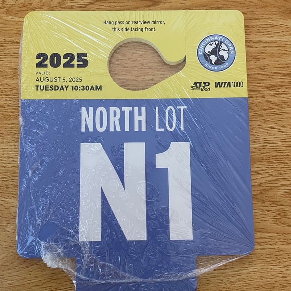 Parking Pass Cincinnati Open 2025 North Lot - Picture 1 of 2